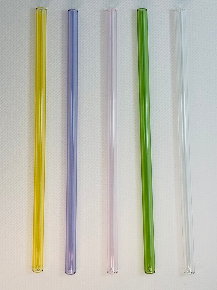 Colored Glass Straw - Straight